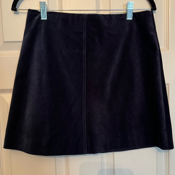 J. Crew Blue Stretch Corduroy Mini Skirt - Picture 2 of 5